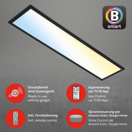 Brilo - LED Prigušiva plafonjera PIATTO LED/28W/230V 3000-6500K Wi-Fi Tuya + Daljinski upravljač