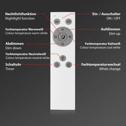 Brilo - LED Prigušiva plafonjera PIATTO LED/28W/230V 3000-6500K Wi-Fi Tuya + Daljinski upravljač