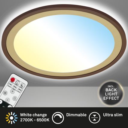 Brilo - LED Prigušiva plafonjera SLIM LED/22W/230V 2700-6500K + Daljinski upravljač