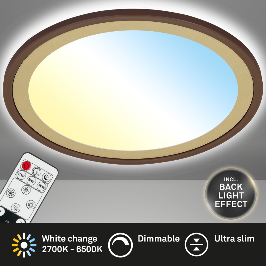 Brilo - LED Prigušiva plafonjera SLIM LED/22W/230V 2700-6500K + Daljinski upravljač