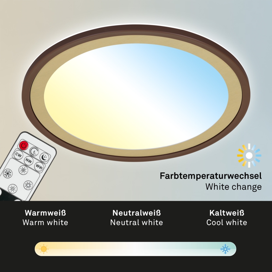 Brilo - LED Prigušiva plafonjera SLIM LED/22W/230V 2700-6500K + Daljinski upravljač