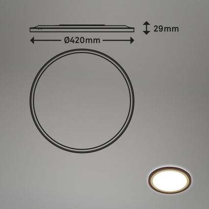Brilo - LED Prigušiva plafonjera SLIM LED/22W/230V 2700-6500K + Daljinski upravljač