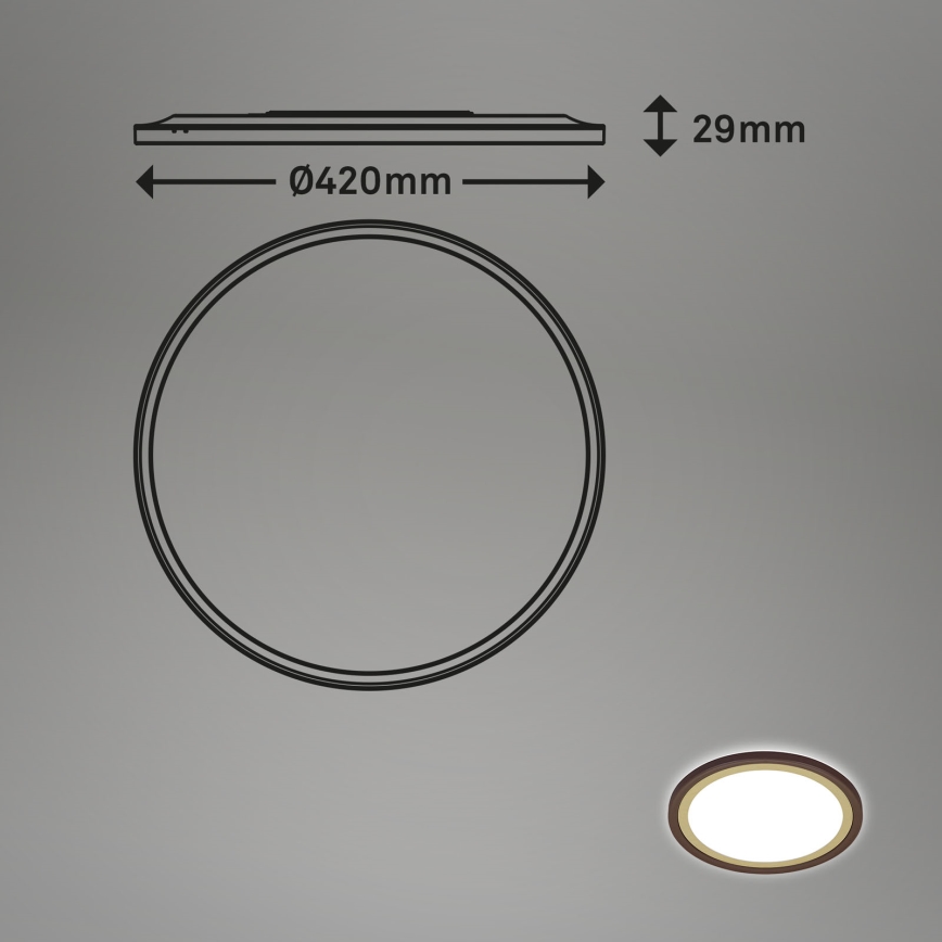Brilo - LED Prigušiva plafonjera SLIM LED/22W/230V 2700-6500K + Daljinski upravljač