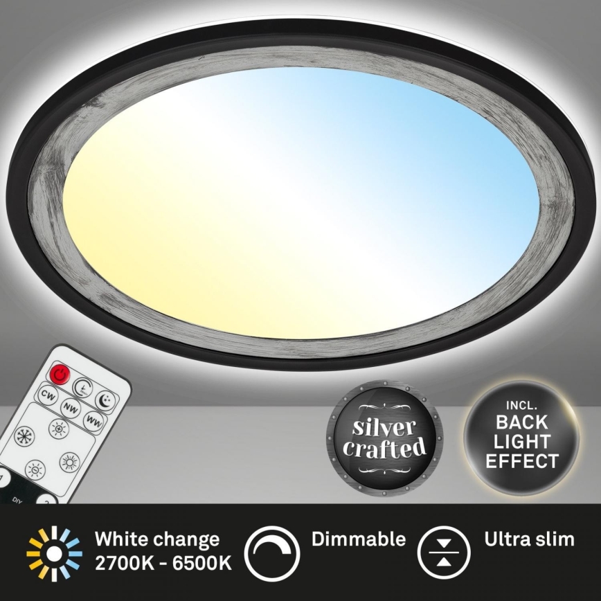 Brilo - LED Prigušiva plafonjera SLIM LED/22W/230V 2700-6500K + Daljinski upravljač