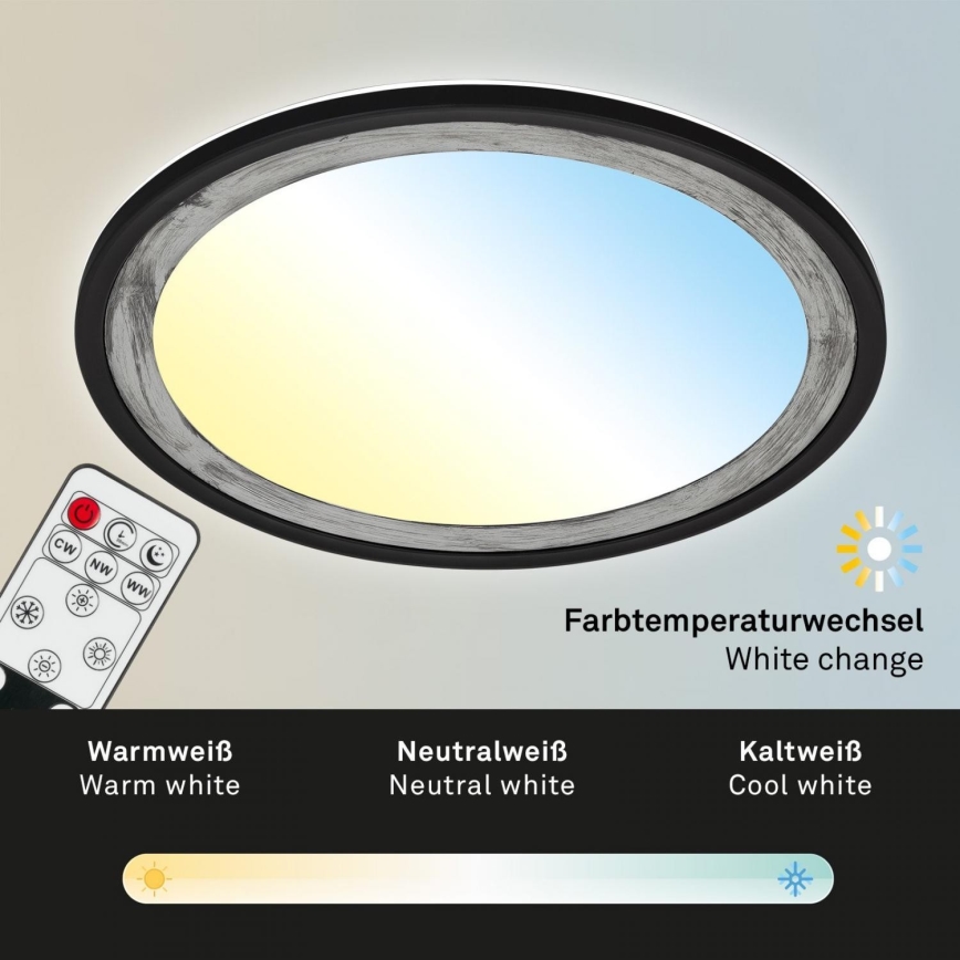 Brilo - LED Prigušiva plafonjera SLIM LED/22W/230V 2700-6500K + Daljinski upravljač