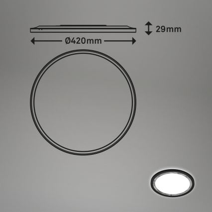 Brilo - LED Prigušiva plafonjera SLIM LED/22W/230V 2700-6500K + Daljinski upravljač