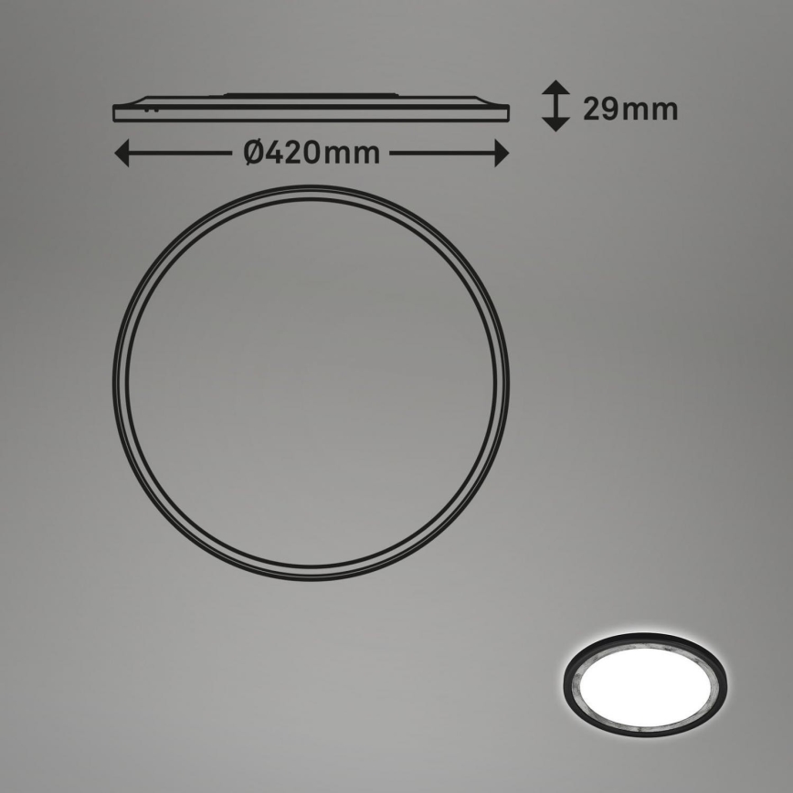 Brilo - LED Prigušiva plafonjera SLIM LED/22W/230V 2700-6500K + Daljinski upravljač