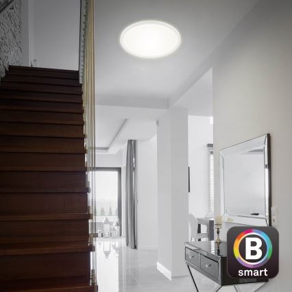 Brilo - LED Prigušiva plafonjera SLIM LED/22W/230V 2700-6500K Wi-Fi Tuya + Daljinski upravljač