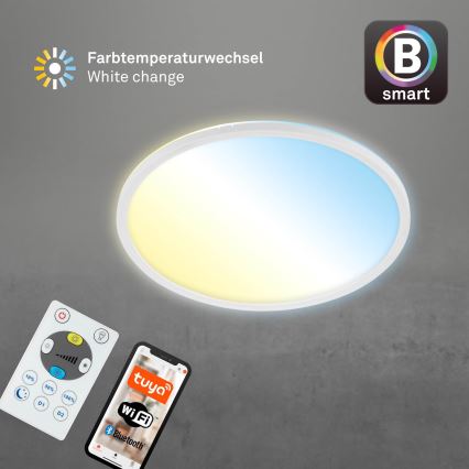 Brilo - LED Prigušiva plafonjera SLIM LED/22W/230V 2700-6500K Wi-Fi Tuya + Daljinski upravljač