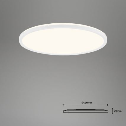 Brilo - LED Prigušiva plafonjera SLIM LED/22W/230V 2700-6500K Wi-Fi Tuya + Daljinski upravljač