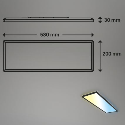 Brilo - LED Prigušiva plafonjera SLIM LED/23W/230V 2700-6500K + Daljinski upravljač