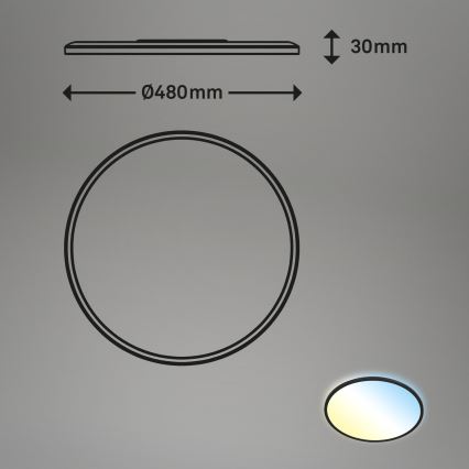 Brilo - LED Prigušiva plafonjera SLIM LED/31W/230V 2700-6500K + Daljinski upravljač