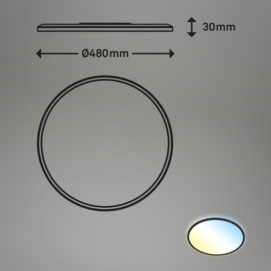 Brilo - LED Prigušiva plafonjera SLIM LED/31W/230V 2700-6500K + Daljinski upravljač