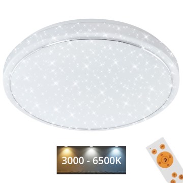 Brilo - LED Prigušiva plafonjera STARRY SKY LED/18W/230V 3000-6500K + Daljinski upravljač