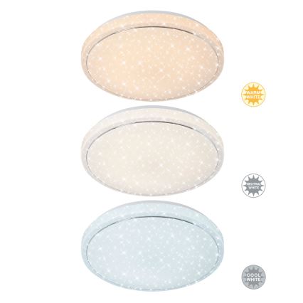 Brilo - LED Prigušiva plafonjera STARRY SKY LED/18W/230V 3000-6500K + Daljinski upravljač