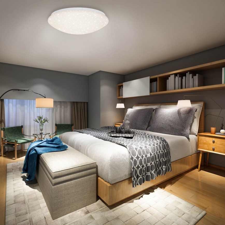 Brilo - LED Prigušiva plafonjera STARRY SKY LED/22W/230V 3000-6000K + Daljinski upravljač