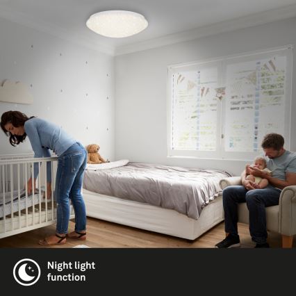 Brilo - LED Prigušiva plafonjera STARRY SKY LED/22W/230V 3000-6000K + Daljinski upravljač