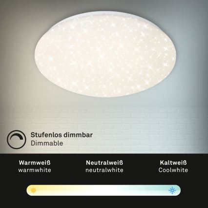 Brilo - LED Prigušiva plafonjera STARRY SKY LED/22W/230V 3000-6000K + Daljinski upravljač