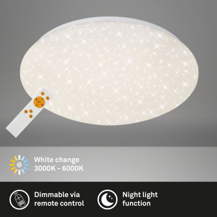 Brilo - LED Prigušiva plafonjera STARRY SKY LED/22W/230V 3000-6000K + Daljinski upravljač