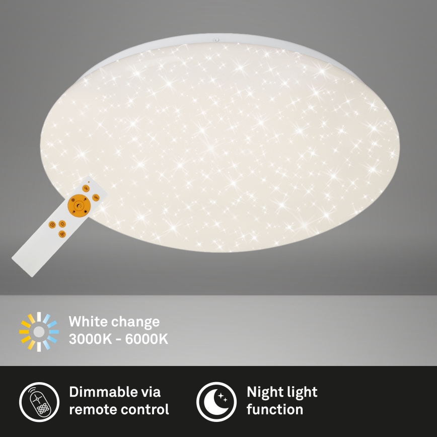 Brilo - LED Prigušiva plafonjera STARRY SKY LED/22W/230V 3000-6000K + Daljinski upravljač
