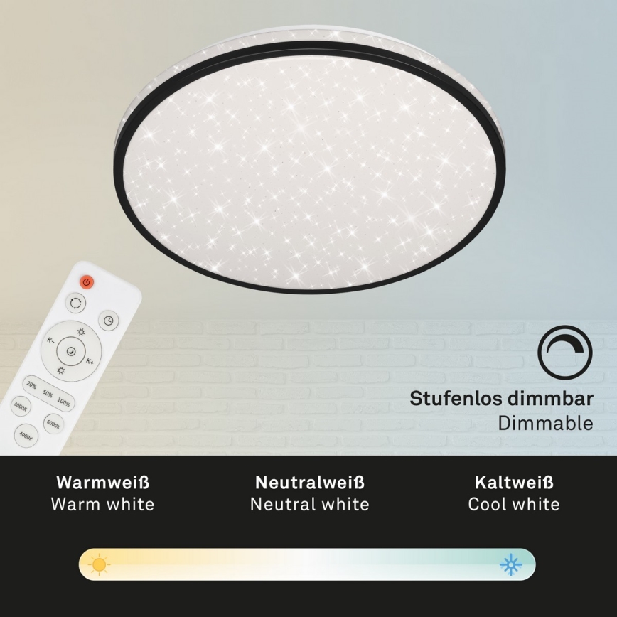 Brilo - LED Prigušiva plafonjera STARRY SKY LED/24W/230V 3000-6000K + Daljinski upravljač