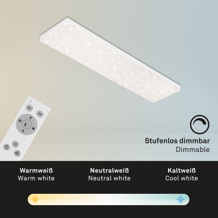 Brilo - LED Prigušiva plafonjera STARRY SKY LED/24W/230V 3000-6500K + Daljinski upravljač