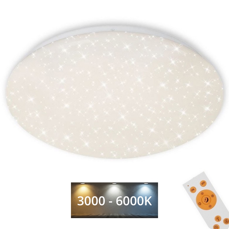 Brilo - LED Prigušiva plafonjera STARRY SKY LED/40W/230V 3000-6000K + Daljinski upravljač