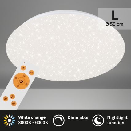 Brilo - LED Prigušiva plafonjera STARRY SKY LED/40W/230V 3000-6000K + Daljinski upravljač