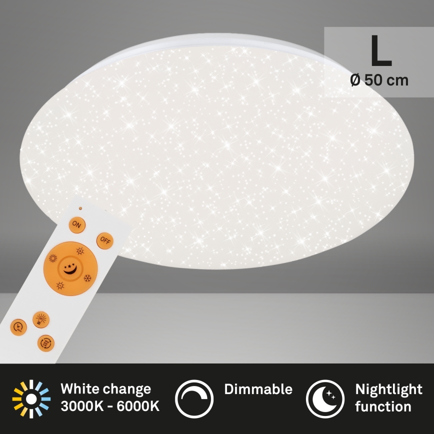 Brilo - LED Prigušiva plafonjera STARRY SKY LED/40W/230V 3000-6000K + Daljinski upravljač