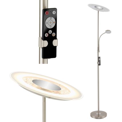 Brilo - LED Prigušiva podna lampa LED/29,5W/230V + LED/3,5W 3000-6000K + Daljinski upravljač