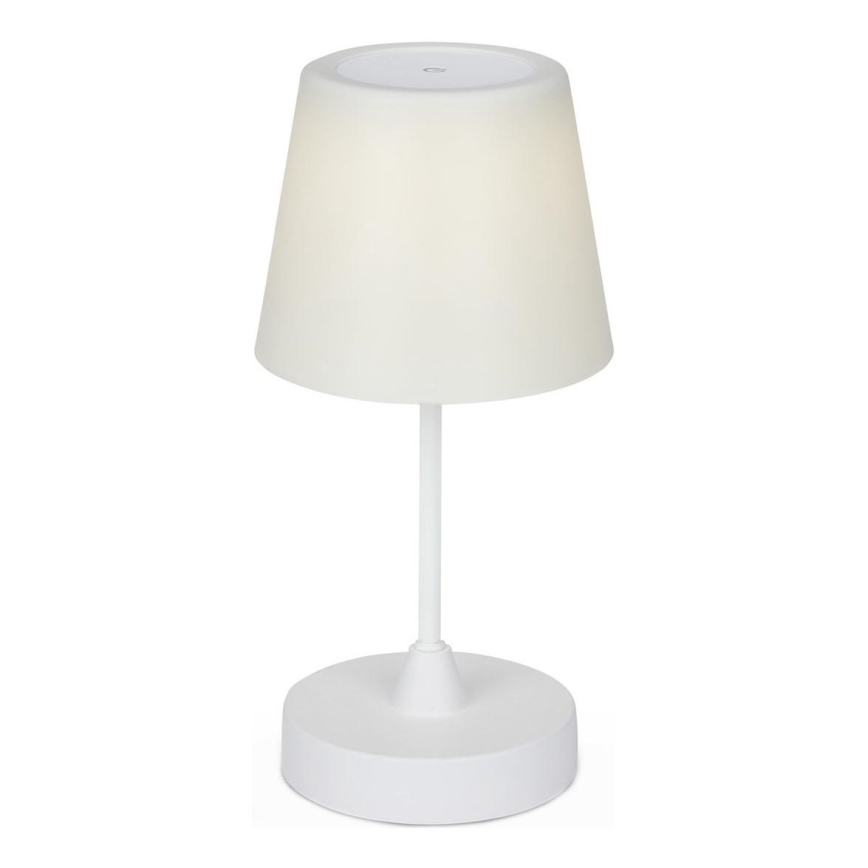 Brilo - LED Prigušiva punjiva vanjska stona lampa LED/3W/5V IP44 bela