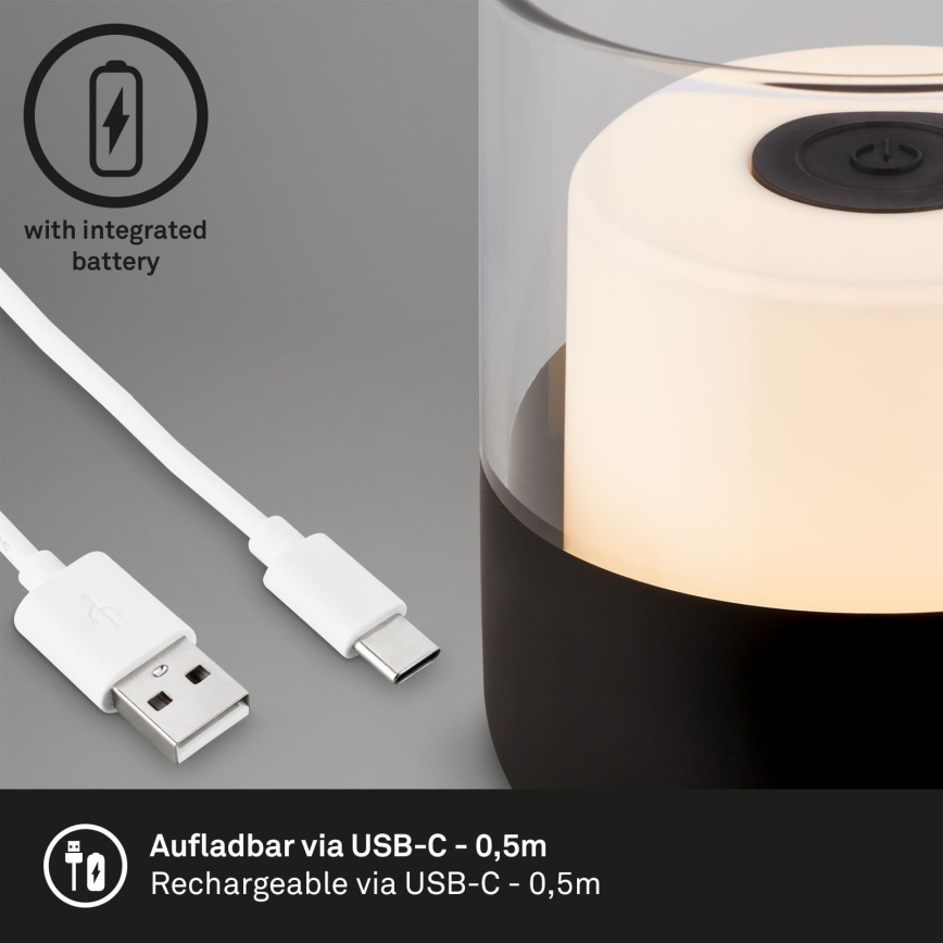 Brilo - LED prigušiva spoljna punjiva stona lampa LILET LED/2W/5V IP44