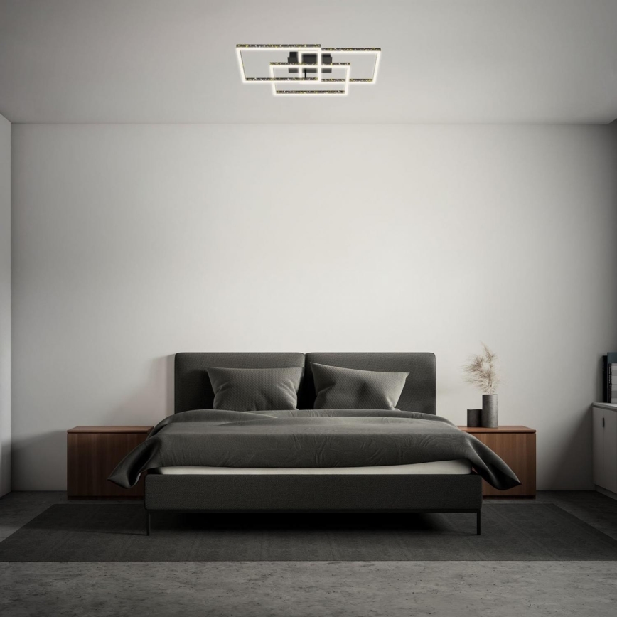 Brilo - LED prigušiva stropno svetlo FRAME LED/57W/230V 3000K crno