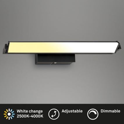 Brilo - LED Prigušiva zidna lampa LED/18W/230V 2700-4000K crno