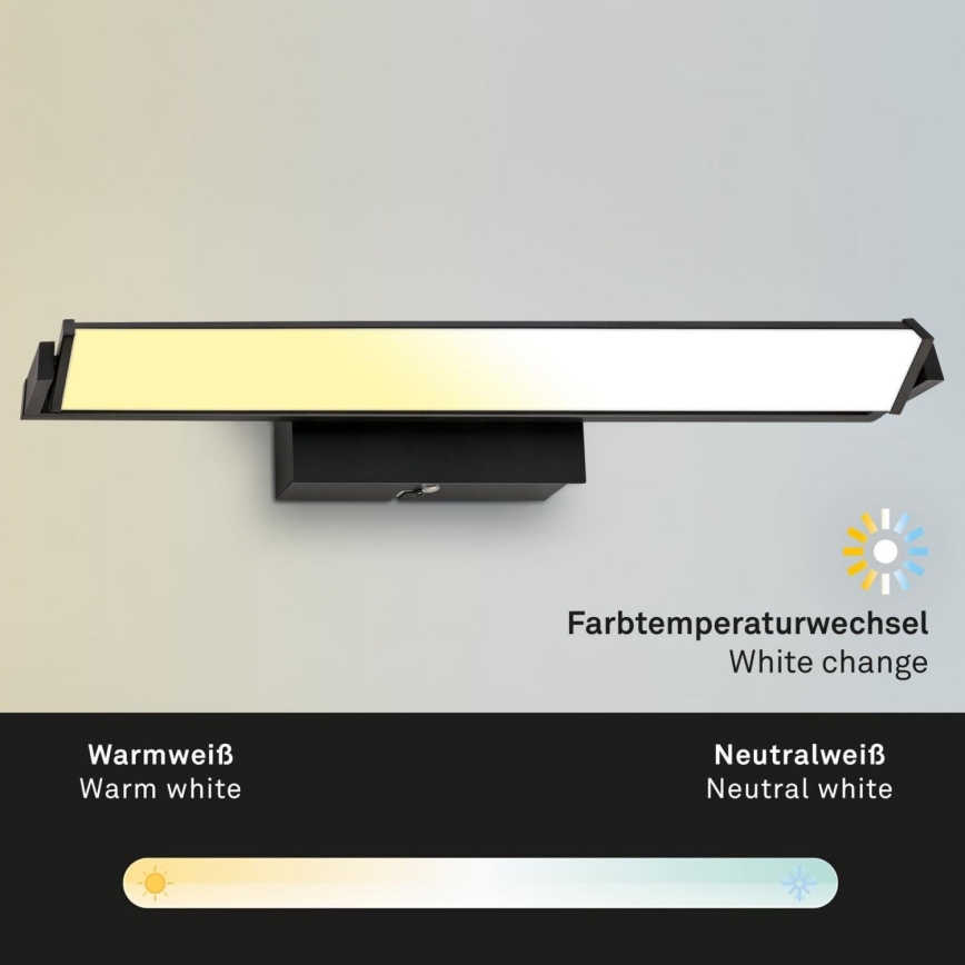 Brilo - LED Prigušiva zidna lampa LED/18W/230V 2700-4000K crno