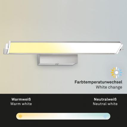 Brilo - LED Prigušiva zidna lampa LED/18W/230V 2700-4000K srebrno