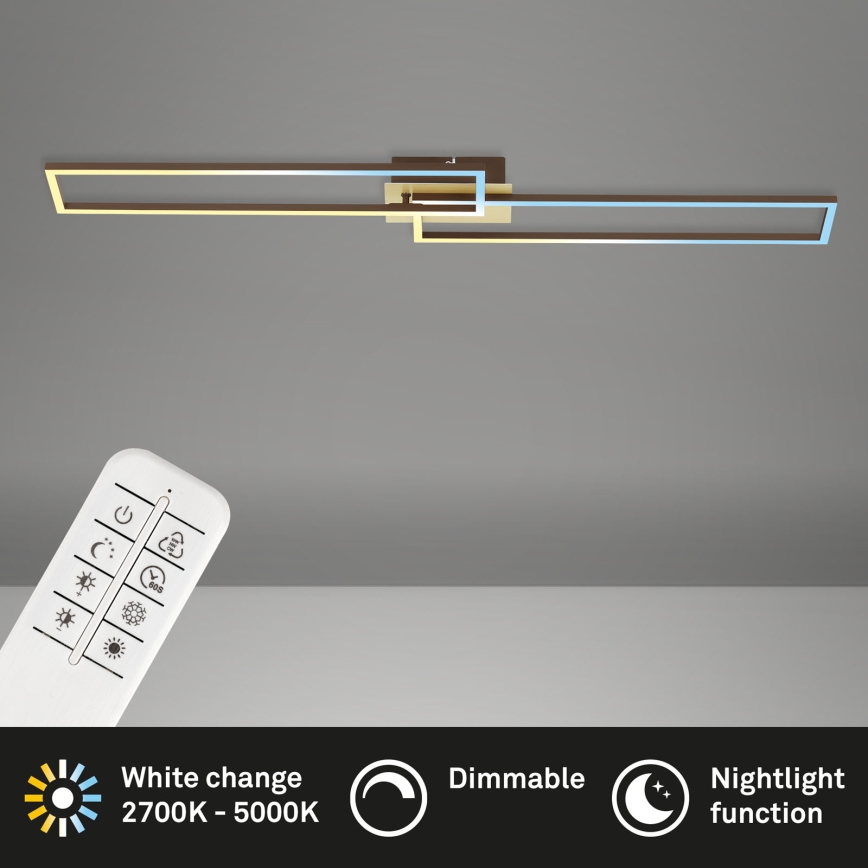 Brilo - LED Prigušivi nadgradni luster FRAME 2xLED/20W/230V 2700-5000K + Daljinski upravljač