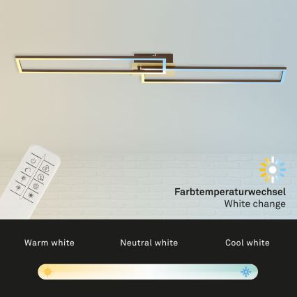 Brilo - LED Prigušivi nadgradni luster FRAME 2xLED/20W/230V 2700-5000K + Daljinski upravljač