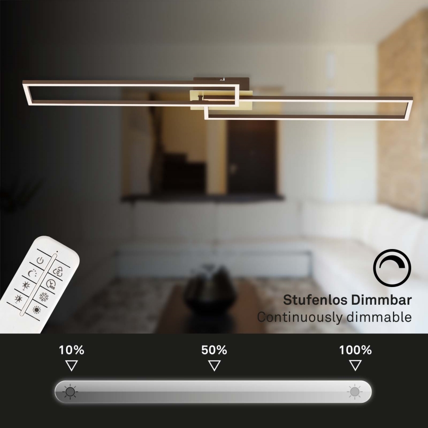 Brilo - LED Prigušivi nadgradni luster FRAME 2xLED/20W/230V 2700-5000K + Daljinski upravljač
