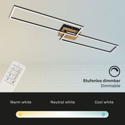 Brilo - LED Prigušivi nadgradni luster FRAME 2xLED/20W/230V 2700-5000K + Daljinski upravljač