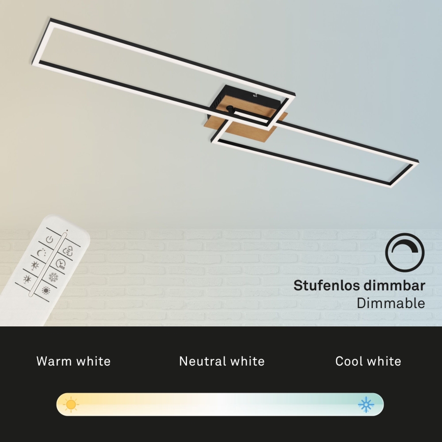 Brilo - LED Prigušivi nadgradni luster FRAME 2xLED/20W/230V 2700-5000K + Daljinski upravljač
