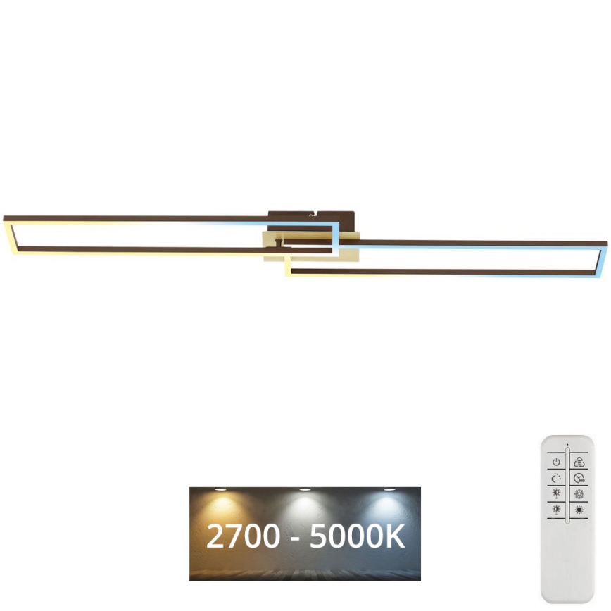 Brilo - LED Prigušivi nadgradni luster FRAME 2xLED/20W/230V 2700-5000K + Daljinski upravljač