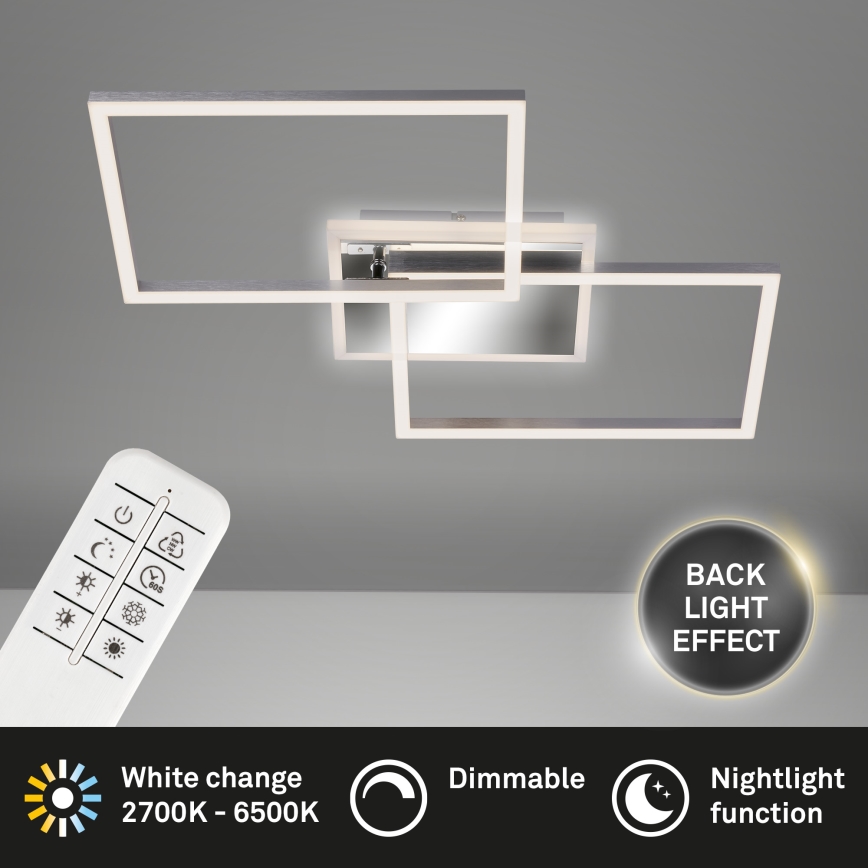 Brilo - LED Prigušivi nadgradni luster FRAME 2xLED/20W/230V 2700-6500K + Daljinski upravljač