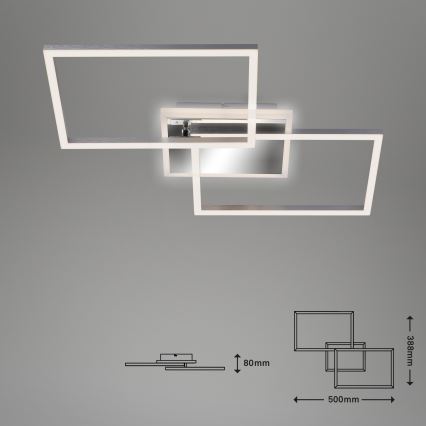 Brilo - LED Prigušivi nadgradni luster FRAME 2xLED/20W/230V 2700-6500K + Daljinski upravljač