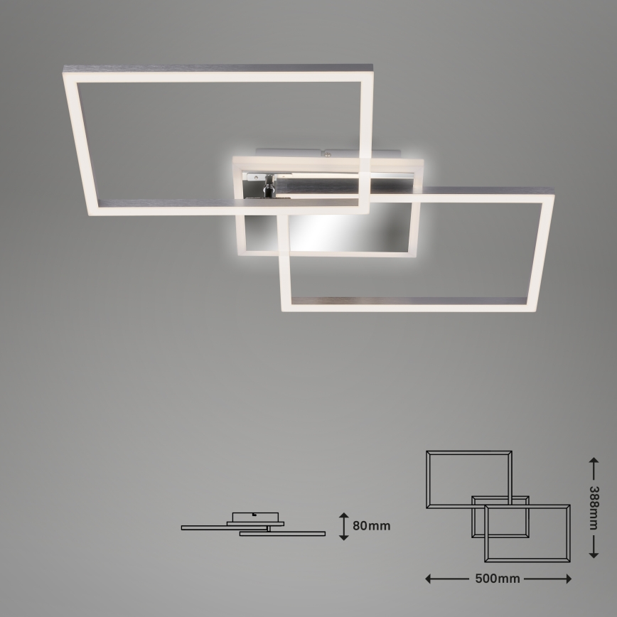 Brilo - LED Prigušivi nadgradni luster FRAME 2xLED/20W/230V 2700-6500K + Daljinski upravljač