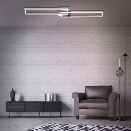 Brilo - LED Prigušivi nadgradni luster FRAME 2xLED/20W/230V 2700-5000K + Daljinski upravljač
