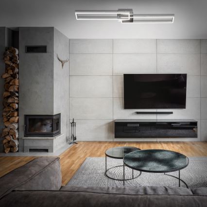 Brilo - LED Prigušivi nadgradni luster FRAME 2xLED/20W/230V 2700-5000K + Daljinski upravljač