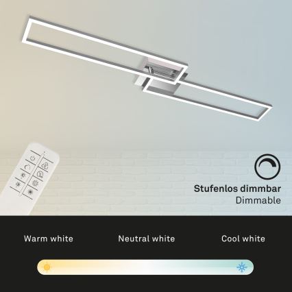 Brilo - LED Prigušivi nadgradni luster FRAME 2xLED/20W/230V 2700-5000K + Daljinski upravljač