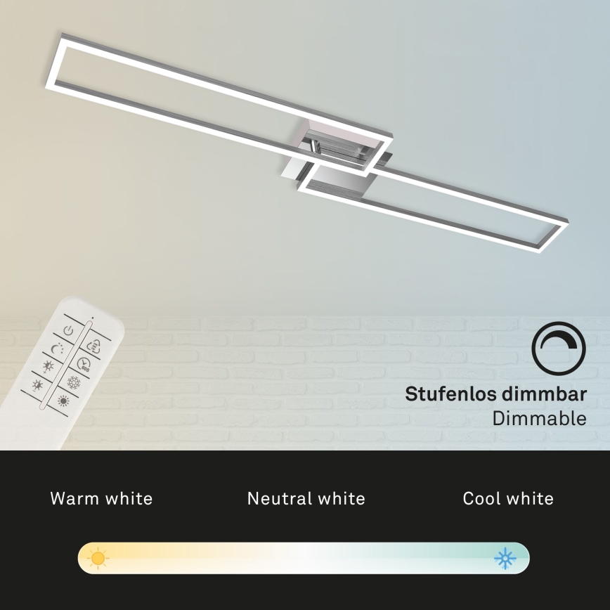Brilo - LED Prigušivi nadgradni luster FRAME 2xLED/20W/230V 2700-5000K + Daljinski upravljač