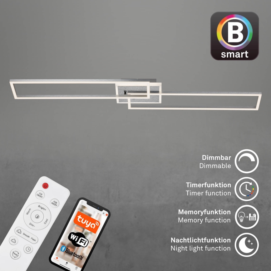 Brilo - LED Prigušivi nadgradni luster FRAME 2xLED/20W/230V 2700-6500K Wi-Fi Tuya + Daljinski upravljač